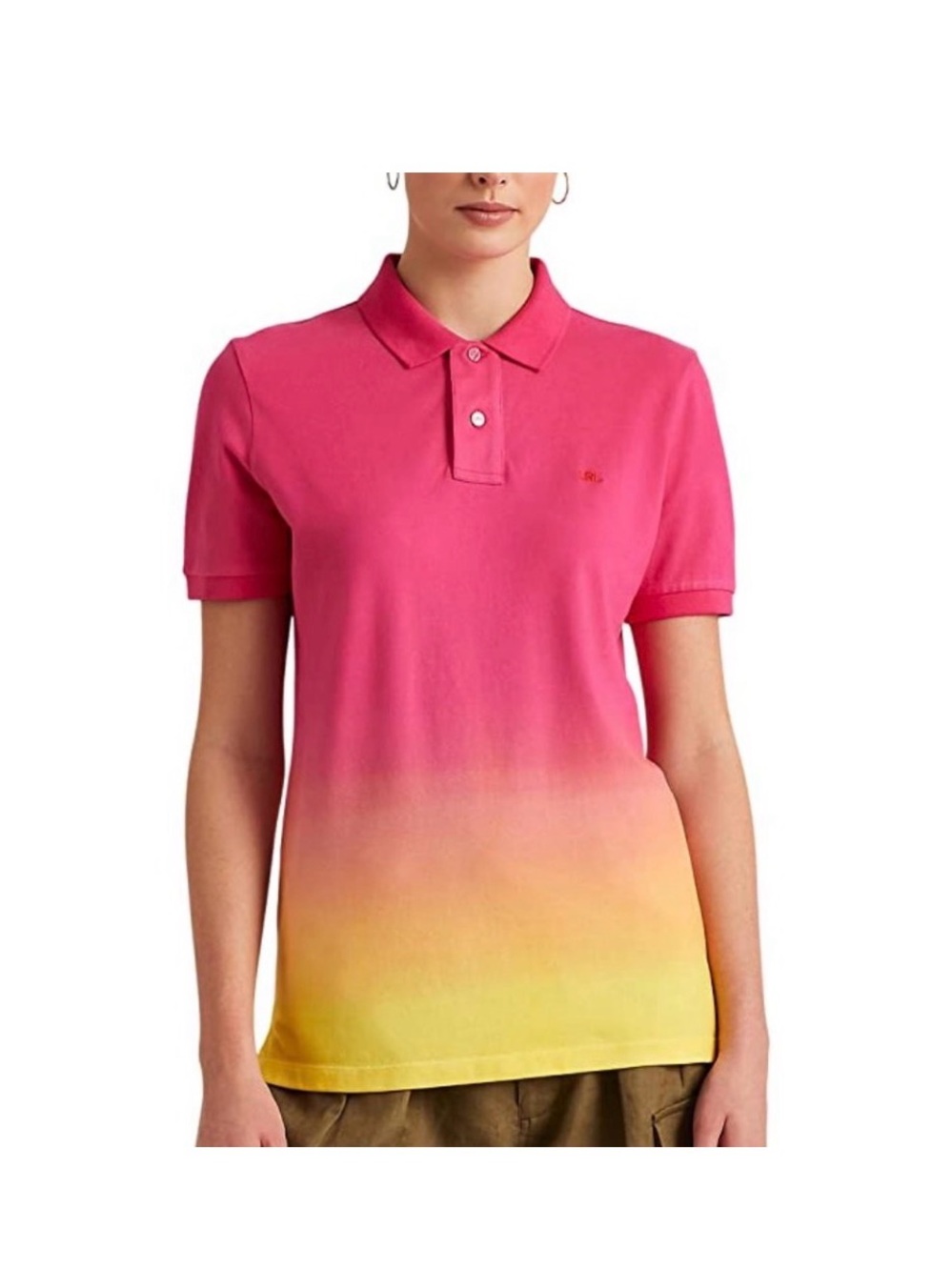 Ralph Lauren Dip Dye Ombré Women’s Polo shirt Large